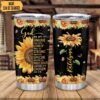 God Say You Are Sunflower Custom Name Tumbler