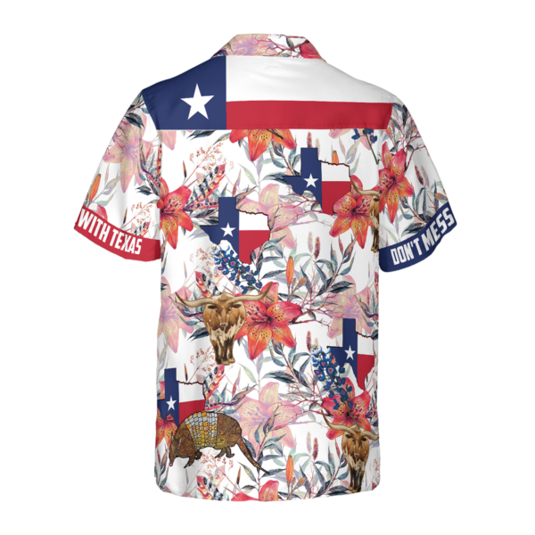 Texas Longhorn Bluebonnet And Armadillo Hawaiian Shirt 2