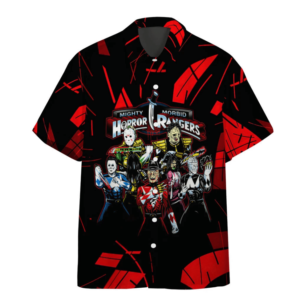 Horror Rangers Custom Hawaii Shirt, Custom Button Up Shirt
