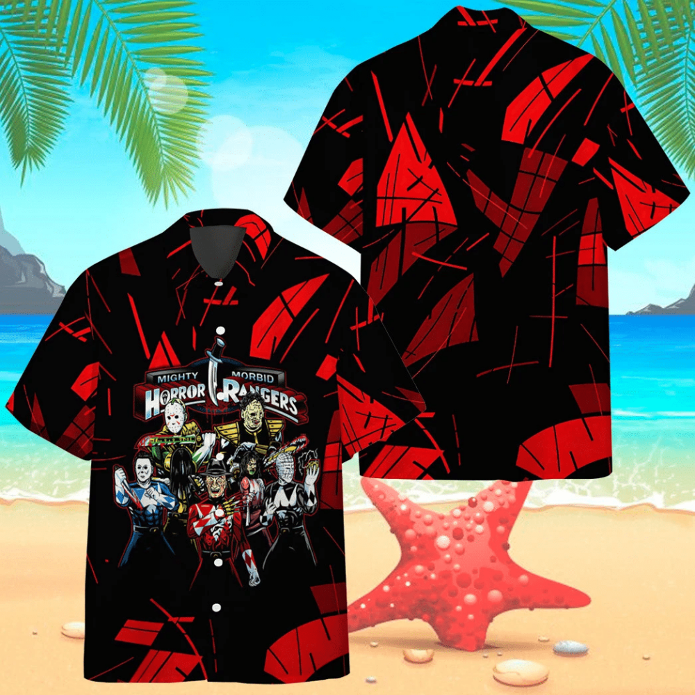 Horror Rangers Custom Hawaii Shirt, Custom Button Up Shirt