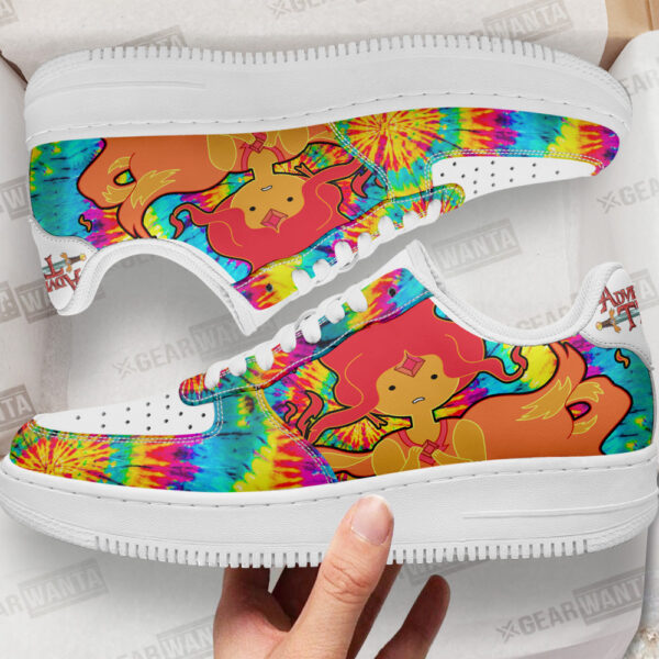 adventure time fire princess rainbow sneakers custom tie dye style 9hscp