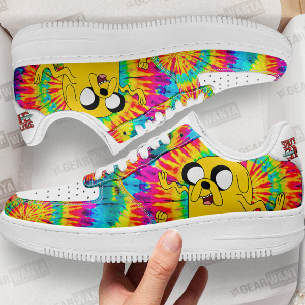 adventure time jake the dog sneakers custom tie dye style eeokl
