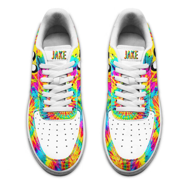 adventure time jake the dog sneakers custom tie dye style lrcd7