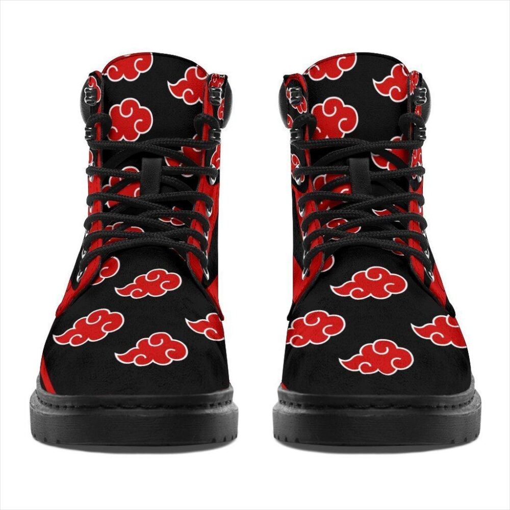Akatsuki Naruto All Season Boots | Anime Shoes | Vegan Leather Custom Boot Shoes TB114
