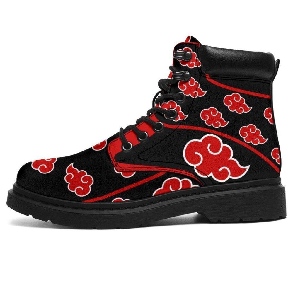 Akatsuki Naruto All Season Boots | Anime Shoes | Vegan Leather Custom Boot Shoes TB114