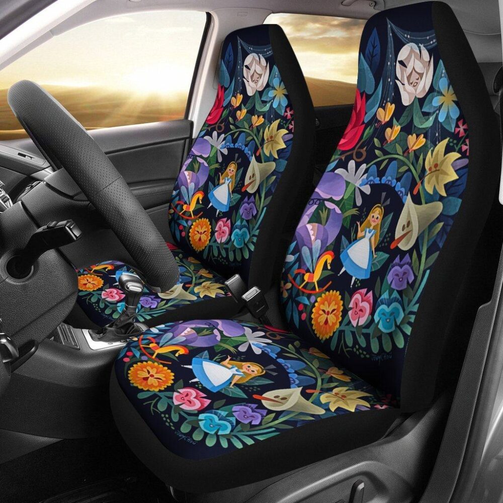 Alice Flower Patterns Alice In The Wonderland DN Cartoon Car Seat Covers AIWCSC12