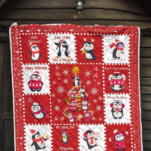 all i want for christmas is penguin quilt blanket xmas gift idea igxkm