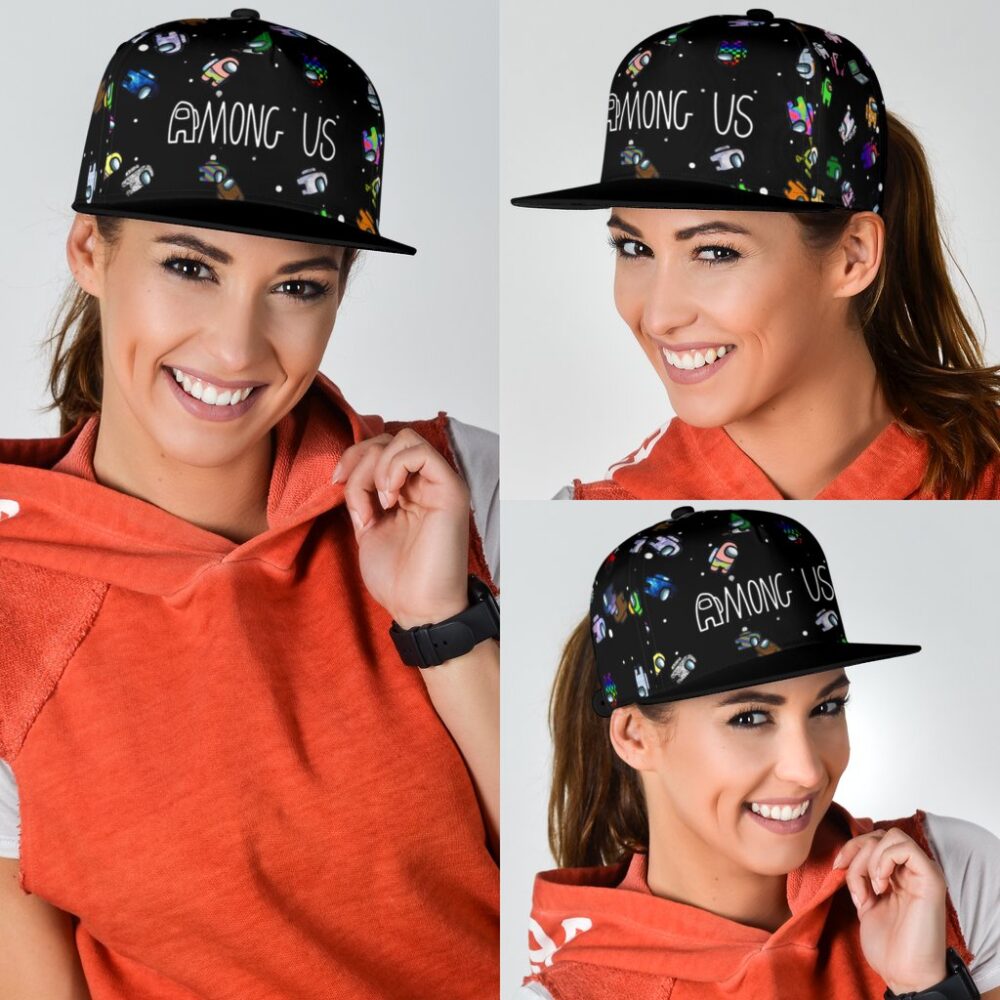 Among Us Snapback Hat Funny Gift Idea