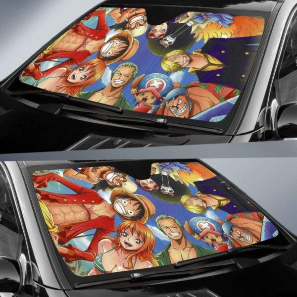 art team one piece car sun shades cartoon fan gift pviiv