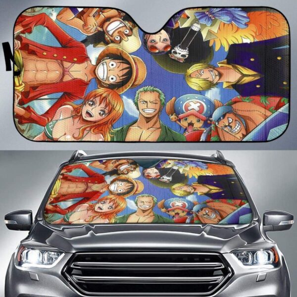 Art Team One Piece Car Sun Shades Cartoon Fan Gift