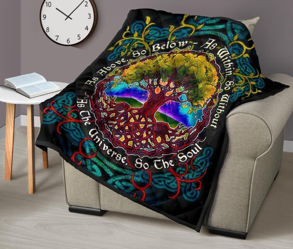 As Above So Below Tree Of Life Quilt Blanket Gift Idea