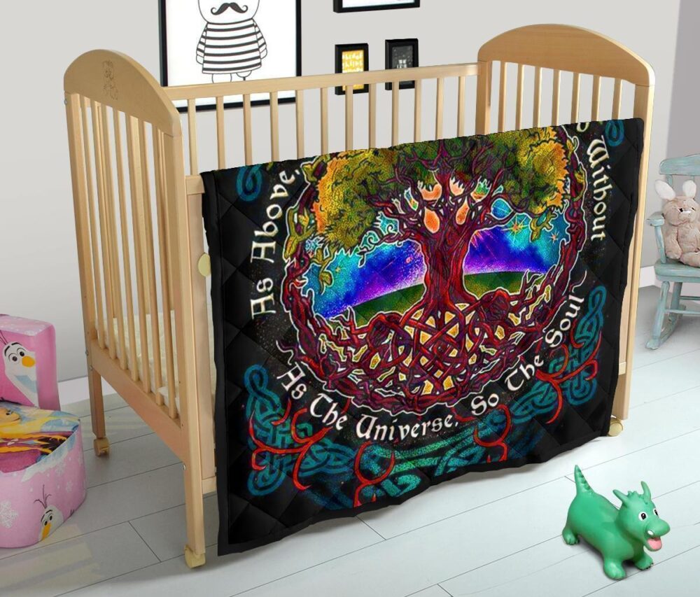 As Above So Below Tree Of Life Quilt Blanket Gift Idea