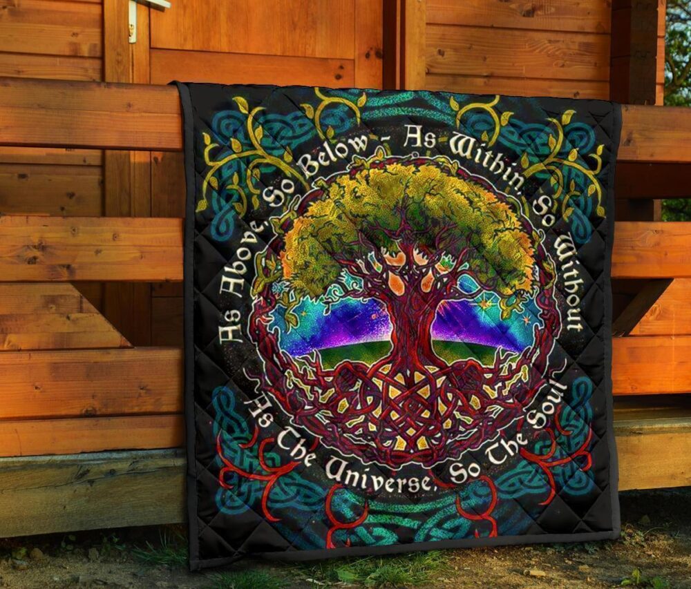 As Above So Below Tree Of Life Quilt Blanket Gift Idea