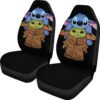 baby yoda and stitch cute dn cartoon car seat covers cmsns