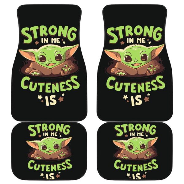 Baby Yoda Cute The Mandalorian Car Floor Mats Movies SWCFM10