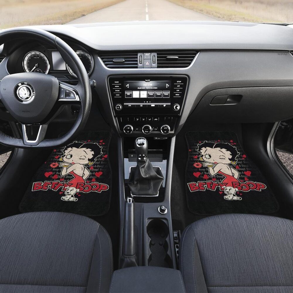 Betty Boop Car Floor Mats | Betty Boop and Dog Cute Art Car Floor Mats Cartoon