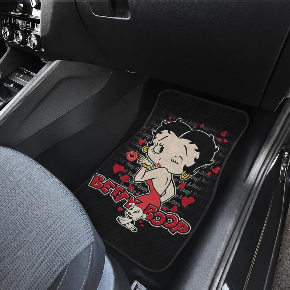 Betty Boop Car Floor Mats | Betty Boop and Dog Cute Art Car Floor Mats Cartoon