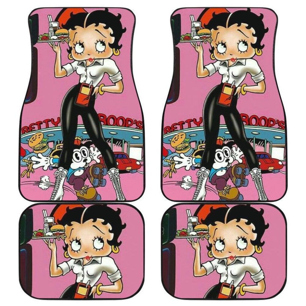 Betty Boop Car Floor Mats | Betty Boop Bartender Cartoon Car Floor Mats