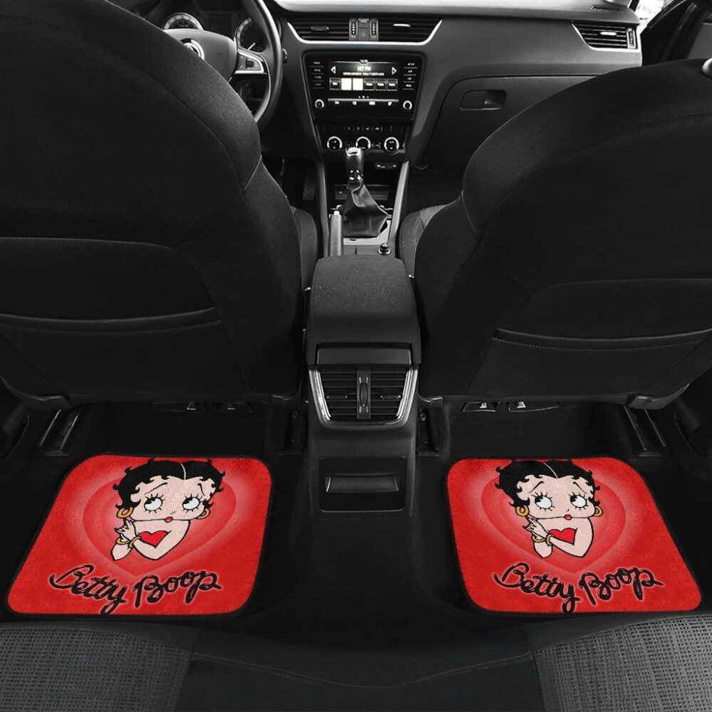 Betty Boop Car Floor Mats | Betty Boop Heart Art Car Floor Mats Cartoon Fan Gift