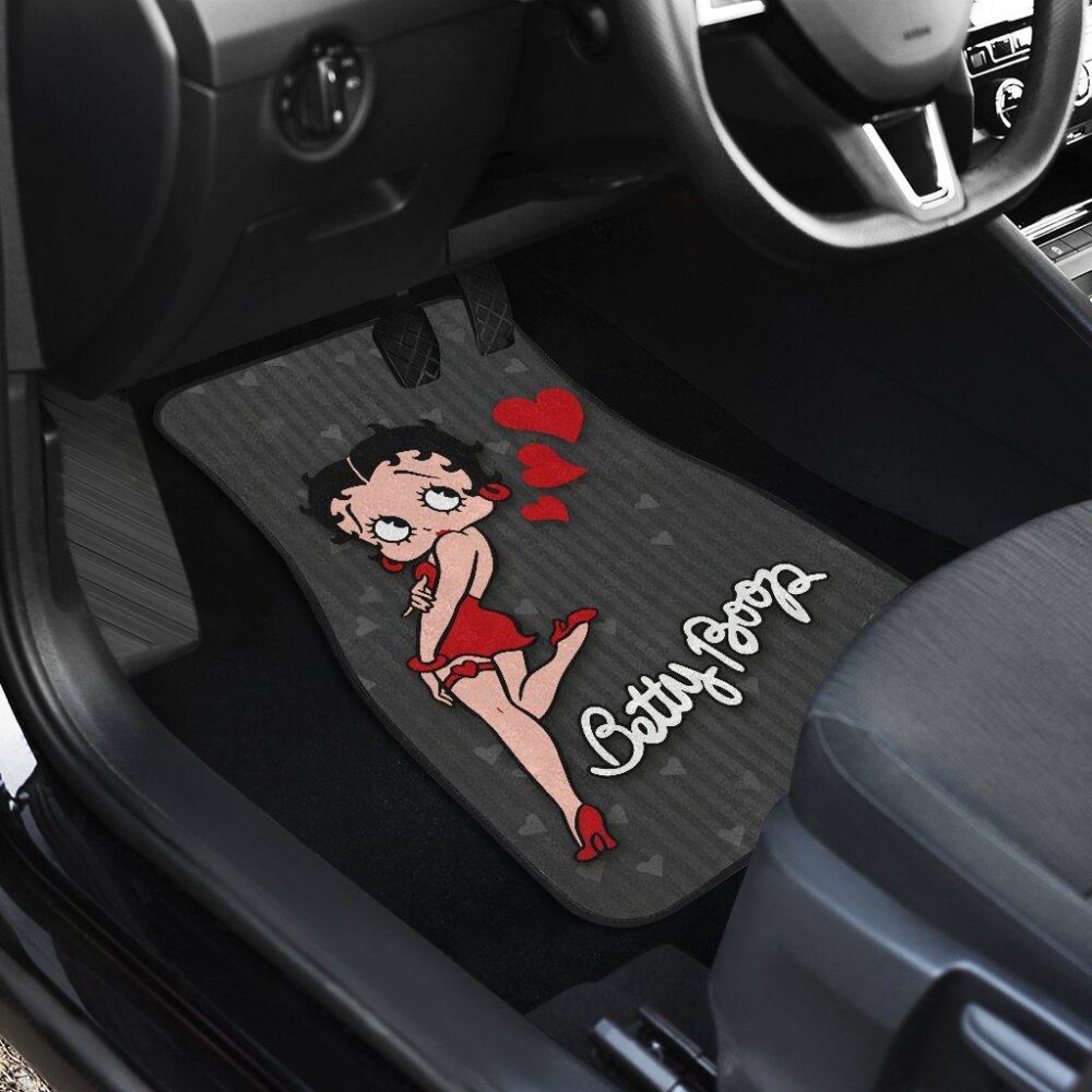 Betty Boop Car Floor Mats | Betty Boop Hearts Cartoon Fan Gift Car Floor Mats