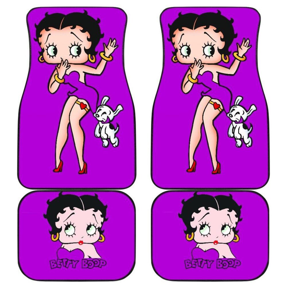 Betty Boop Car Floor Mats | Betty Boop Purple theme Cartoon Car Floor Mats