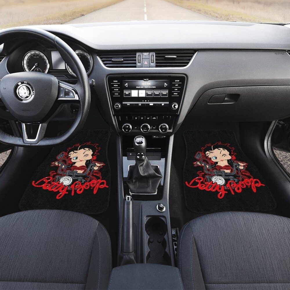 Betty Boop Car Floor Mats | Betty Boop Ride Motorbike Cartoon Car Floor Mats