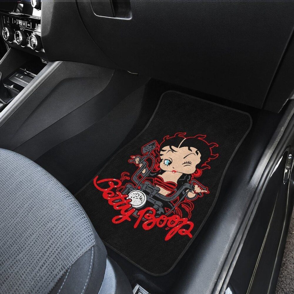 Betty Boop Car Floor Mats | Betty Boop Ride Motorbike Cartoon Car Floor Mats