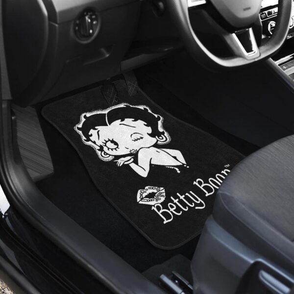 betty boop car floor mats betty boop wind kisses lip in black theme car floor mats 3wmrr