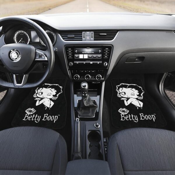 betty boop car floor mats betty boop wind kisses lip in black theme car floor mats dqoyk