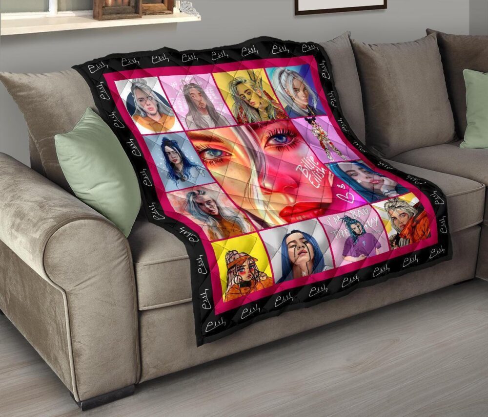 Billie Eilish Quilt Blanket Funny Gift Idea For Fan