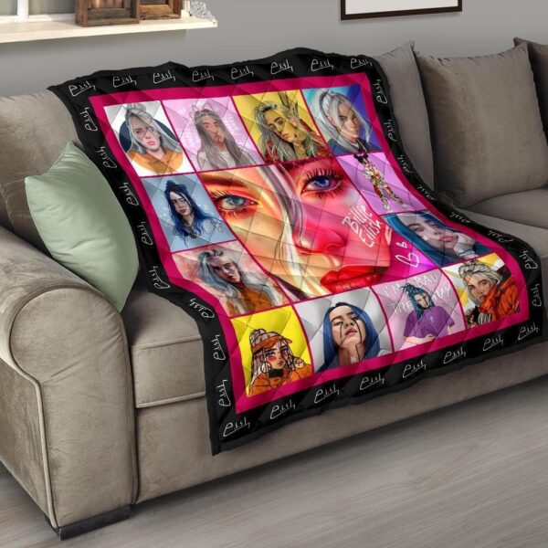 billie eilish quilt blanket funny gift idea for fan 6zn70