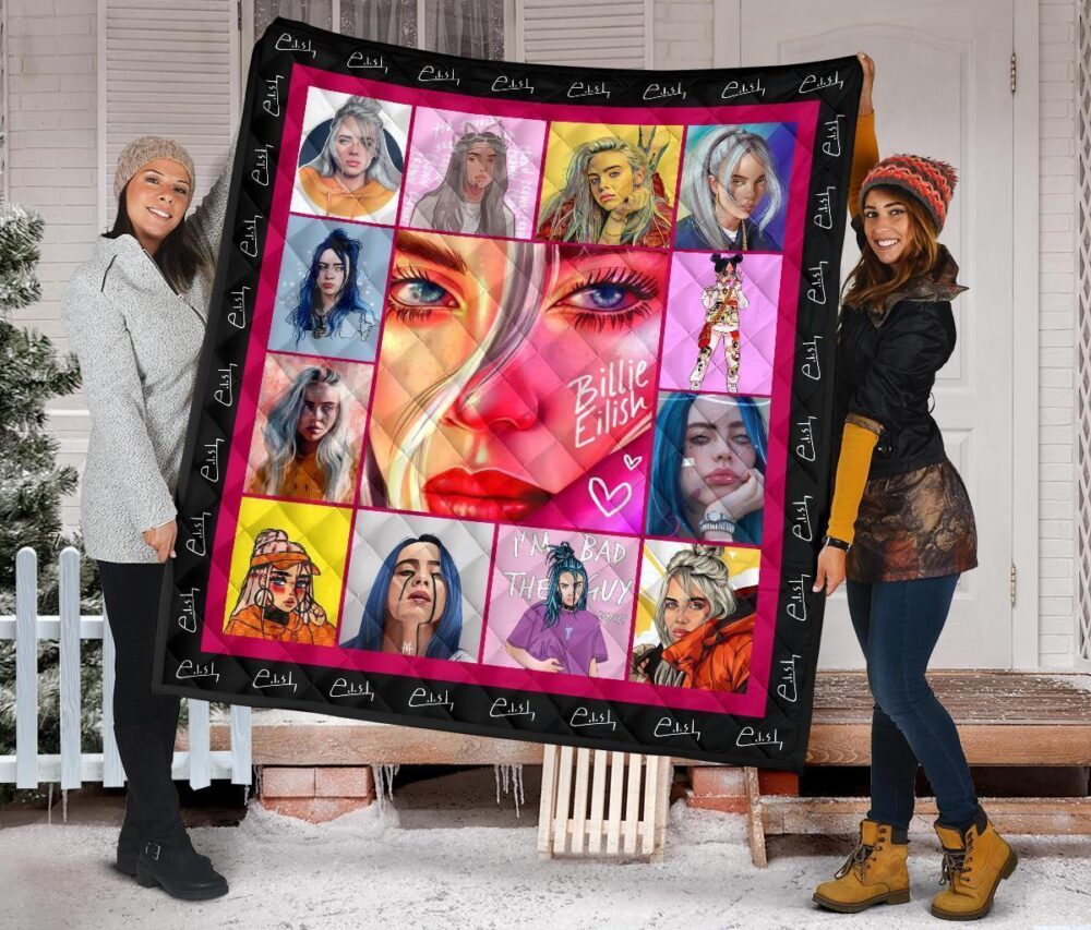 Billie Eilish Quilt Blanket Funny Gift Idea For Fan