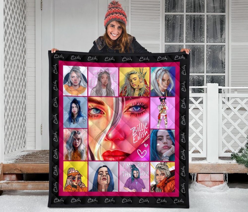 Billie Eilish Quilt Blanket Funny Gift Idea For Fan