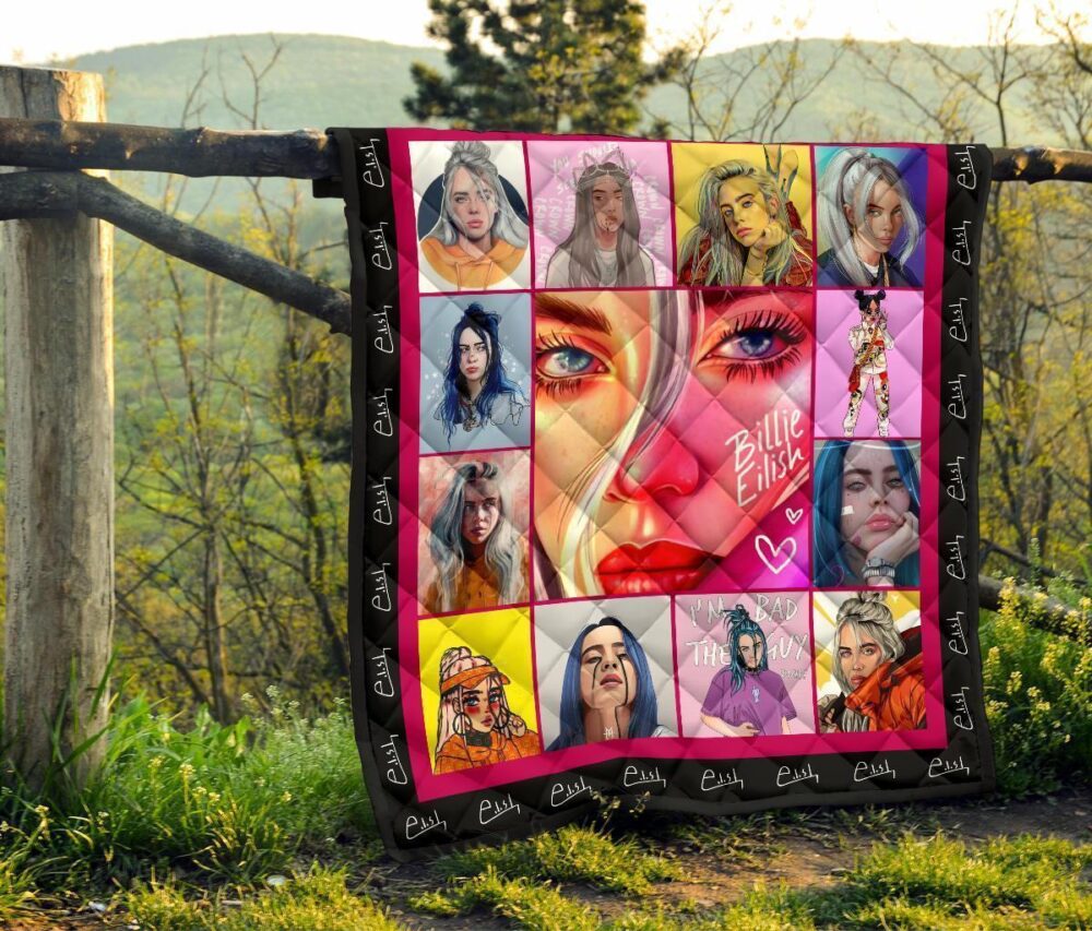 Billie Eilish Quilt Blanket Funny Gift Idea For Fan