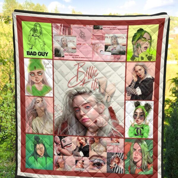 billie eilish quilt blanket where do we go funny fan gift 90axv