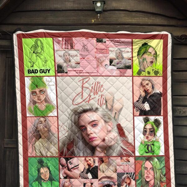 billie eilish quilt blanket where do we go funny fan gift gdlku