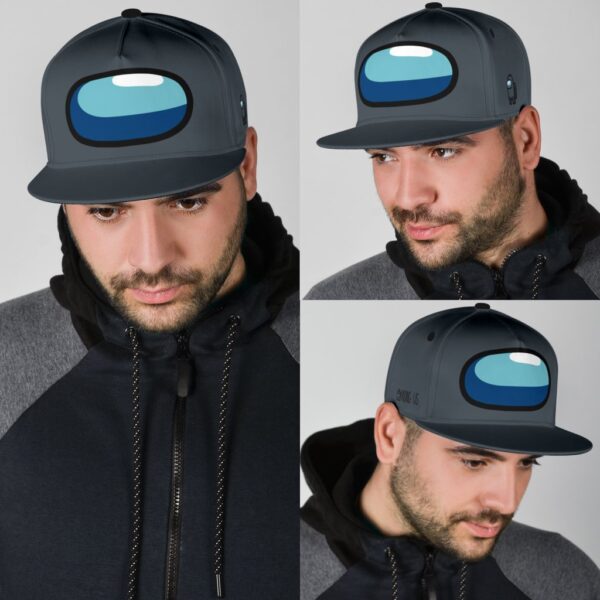 black grey color snapback hat crewmate among us dufpu