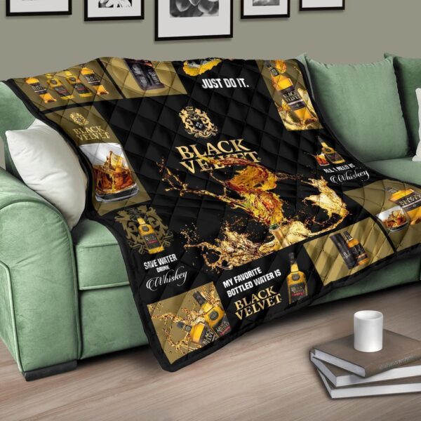 black velvet quilt blanket all i need is whisky gift idea 8oljj