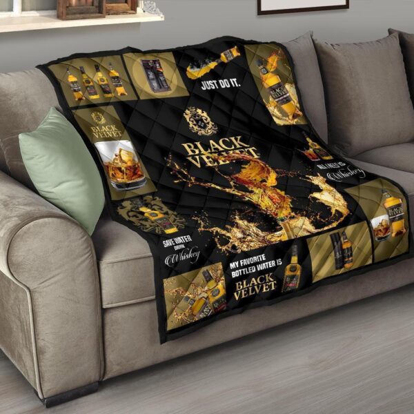 black velvet quilt blanket all i need is whisky gift idea dwdmj