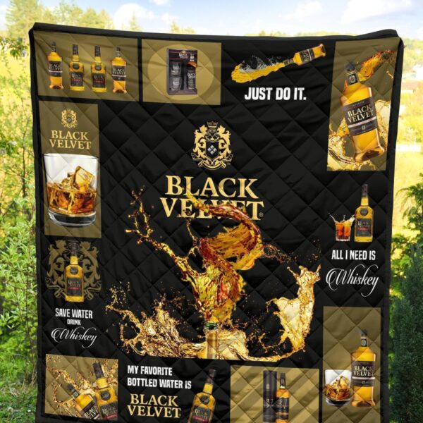 black velvet quilt blanket all i need is whisky gift idea jqq1i