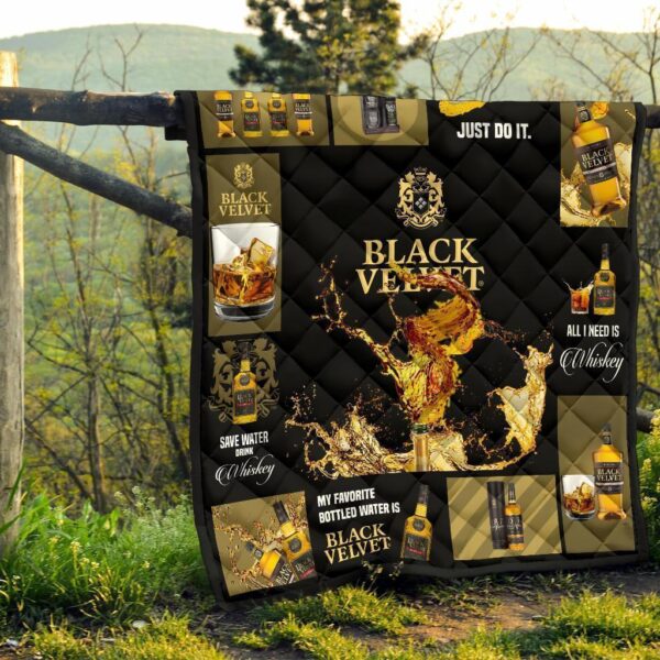 black velvet quilt blanket all i need is whisky gift idea lscdw