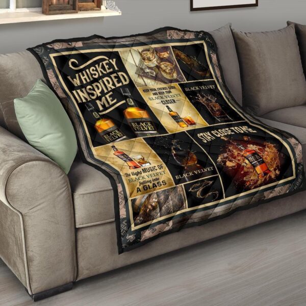 black velvet quilt blanket whiskey inspired me funny gift bfytu