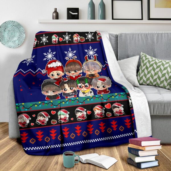 blue bts christmas blanket amazing gift idea wqy7d