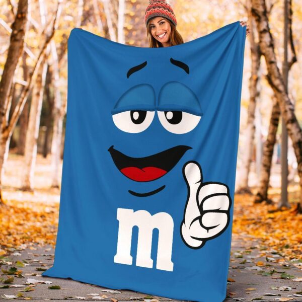 blue mm fleece blanket funny gift for mm lover fn4tj