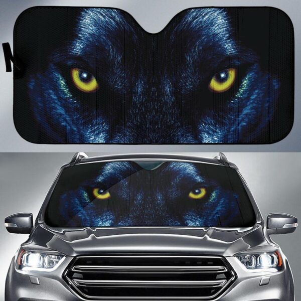 Blue Wolf Eyes Car Sun Shades