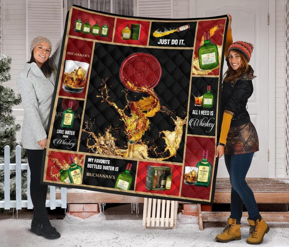 Buchanan’s Scotch Quilt Blanket All I Need Is Whisky Gift Idea