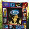 bud light quilt blanket beer lover funny gift idea jpaoe