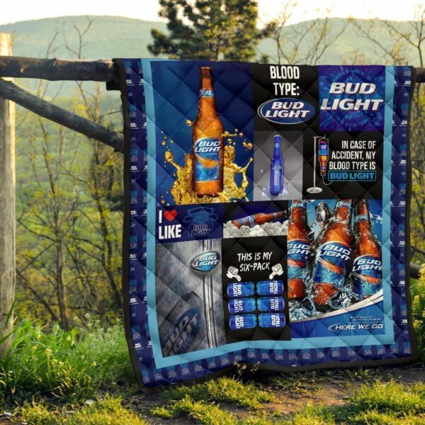 bud light quilt blanket funny for beer lover 3nzk6