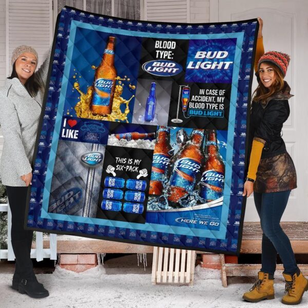 bud light quilt blanket funny for beer lover cezqz