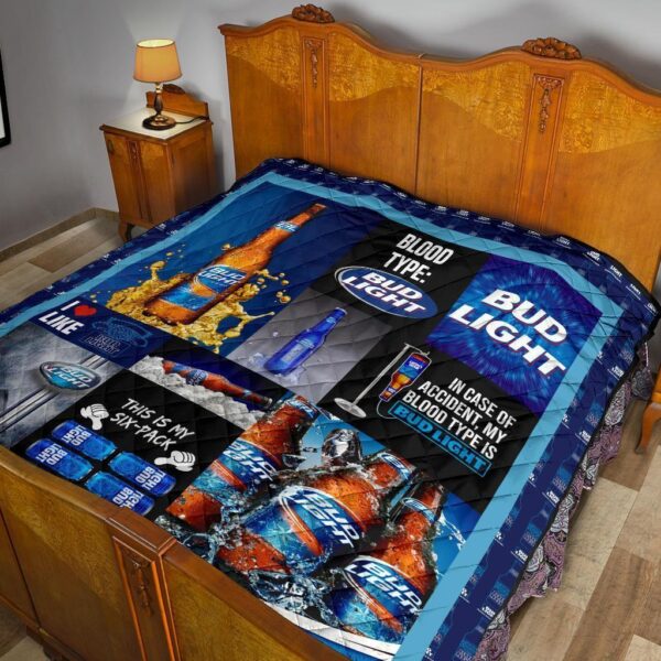 bud light quilt blanket funny for beer lover imwym